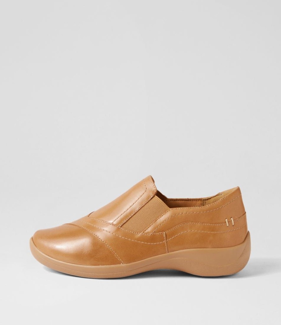 Shoes ZIERA | Java Xf Cappuccino Leather Flat Shoes