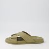 Shoes MOLLINI | Hefti Khaki Leather Slides