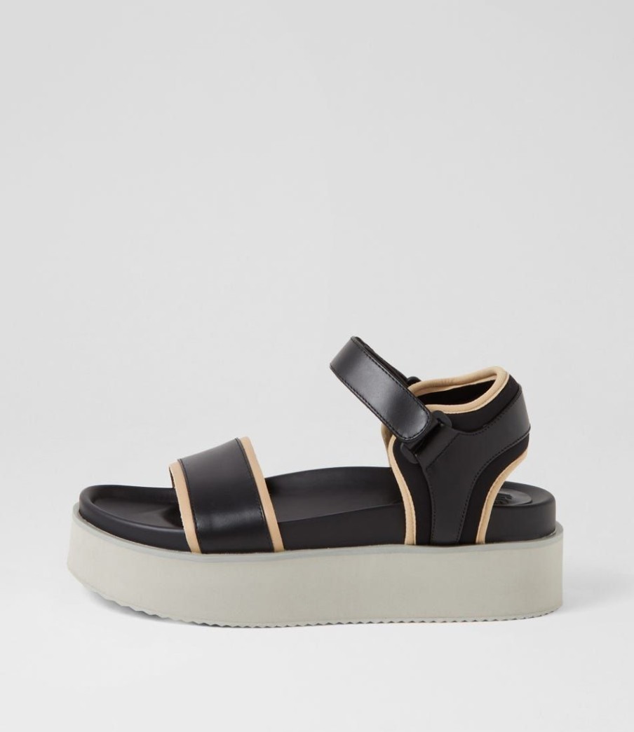 Shoes ROLLIE | Ace Sandal Black Latte Leather Sandals