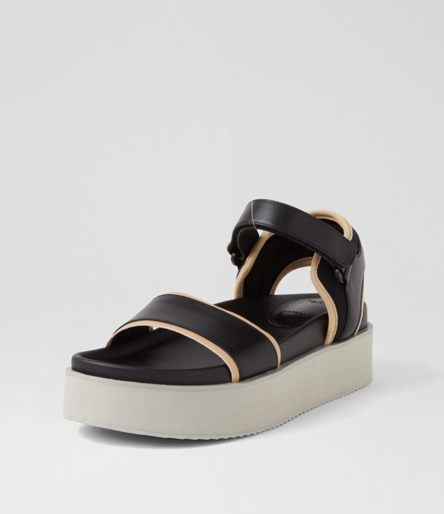 Shoes ROLLIE | Ace Sandal Black Latte Leather Sandals