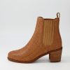 Shoes DJANGO & JULIETTE | Woso Tan Weave Leather Chelsea Boots