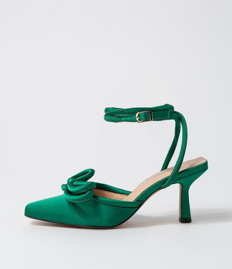 Shoes MOLLINI | Aimeey Emerald Satin Heels