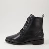 Shoes ZIERA | Storm Xf Black Patent Leather Lace Up Boots