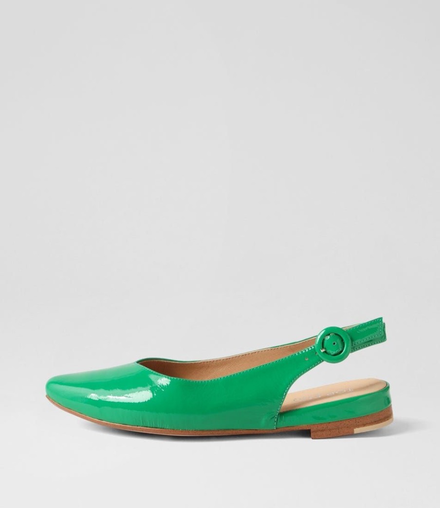 Shoes TOP END | Fairy Emerald Patent Leather Flat Shoes