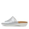 Shoes ZIERA | Elija Xw Silver Leather Slides