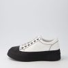 Shoes DJANGO & JULIETTE | Agot White Black Leather Stitch Sneakers