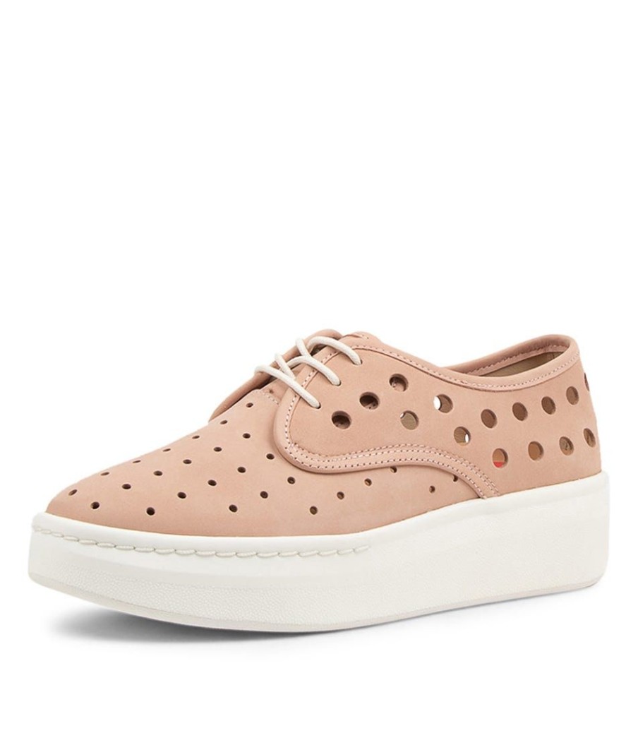 Shoes ROLLIE | Derby City Circle Snow Pink Leather Sneakers