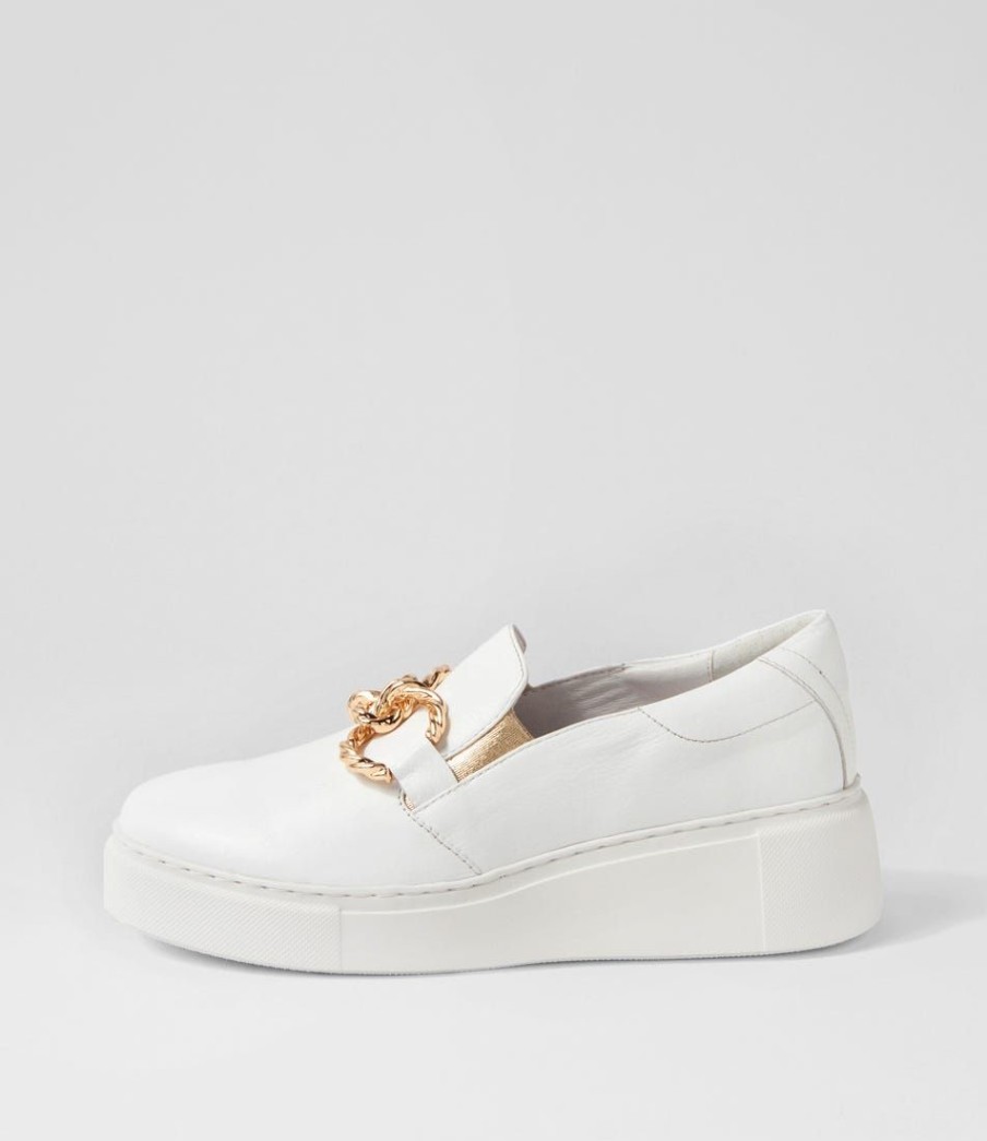 Shoes DJANGO & JULIETTE | Yanky White Leather Sneakers