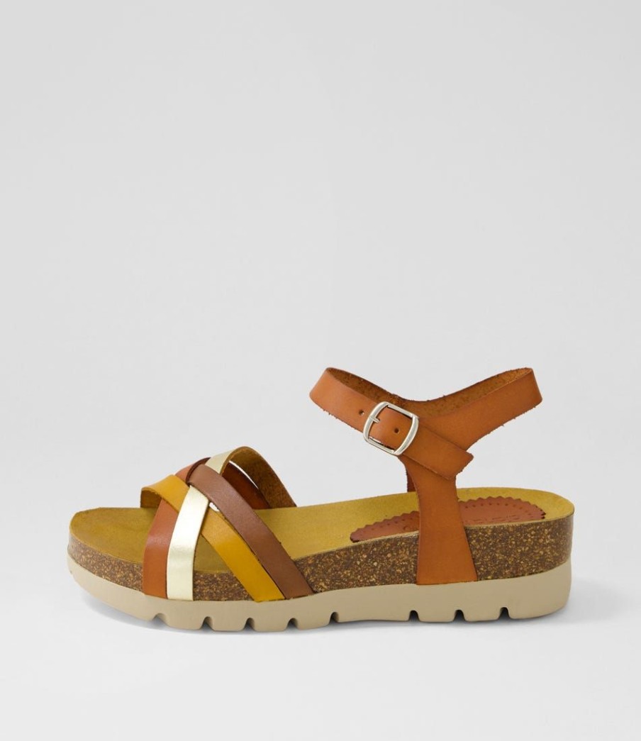 Shoes DIANA FERRARI | Gemad Tan Multi Sandals