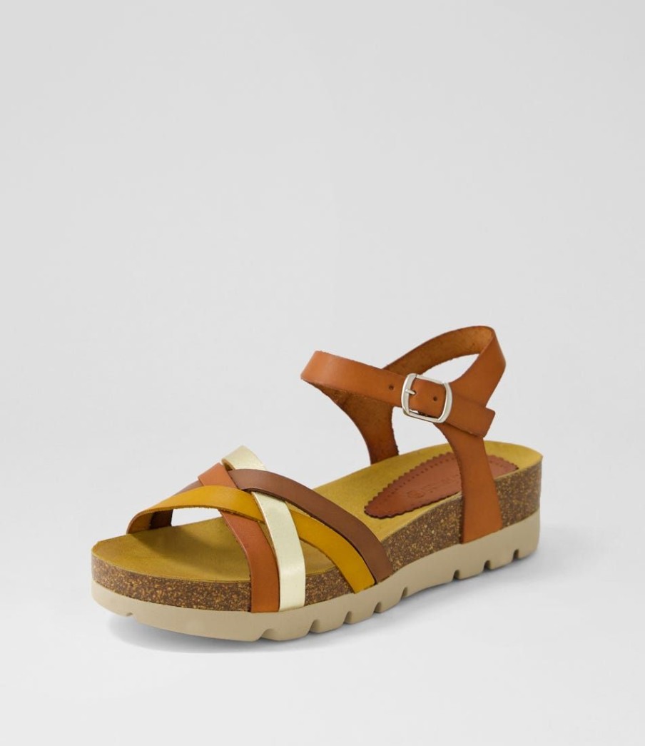 Shoes DIANA FERRARI | Gemad Tan Multi Sandals