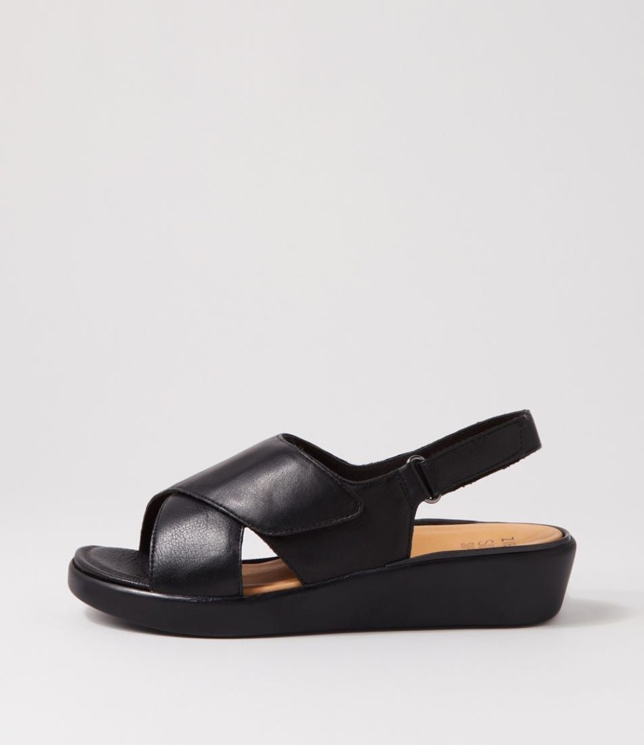 Shoes ZIERA | Morton W Black Leather Sandals