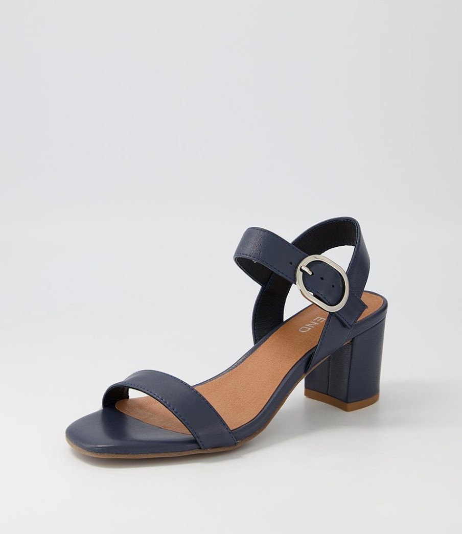 Shoes TOP END | Geonn Navy Leather Sandals