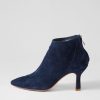 Shoes TOP END | Lara Navy Suede Ankle Boots