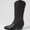 Shoes MOLLINI | Riding Black Leather Knee High Boots