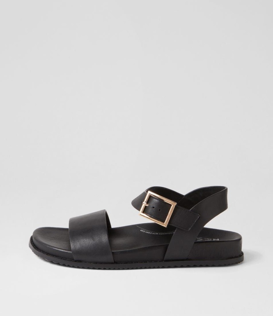 Shoes ZIERA | Hammil W Black Leather Sandals