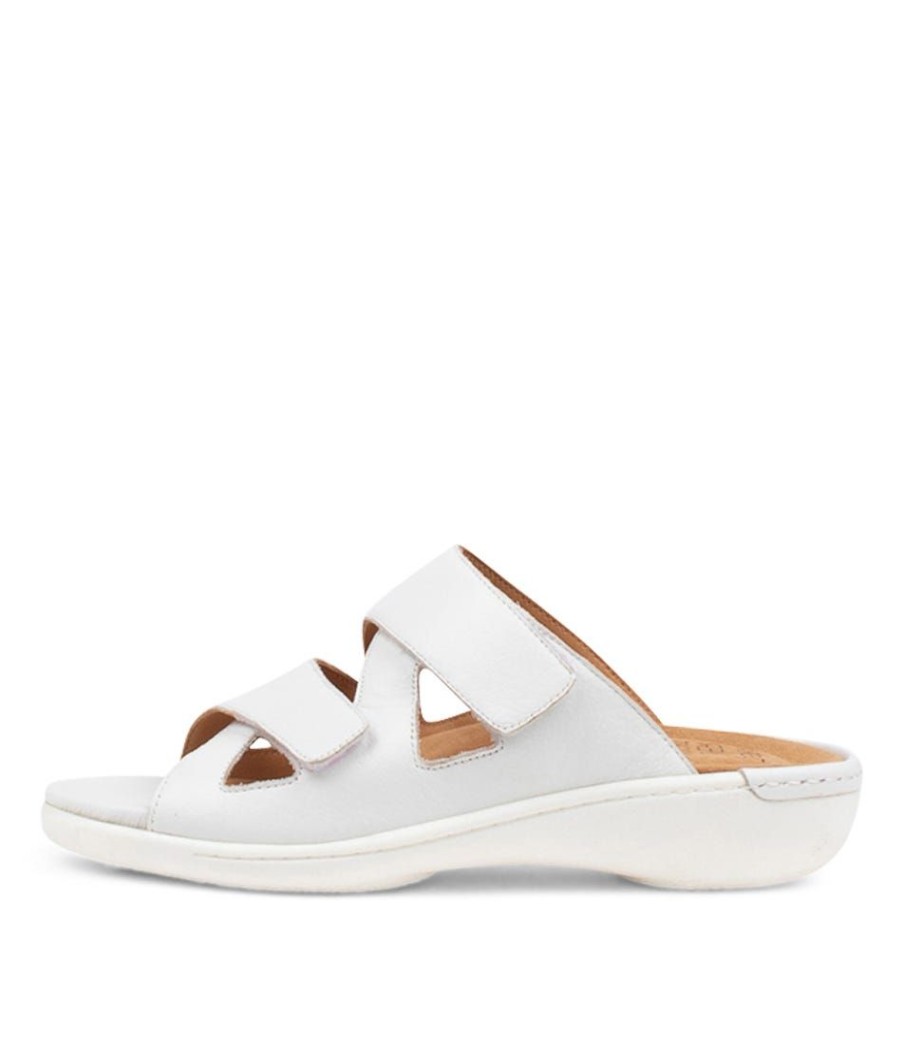 Shoes ZIERA | Bambii W White Leather Slides