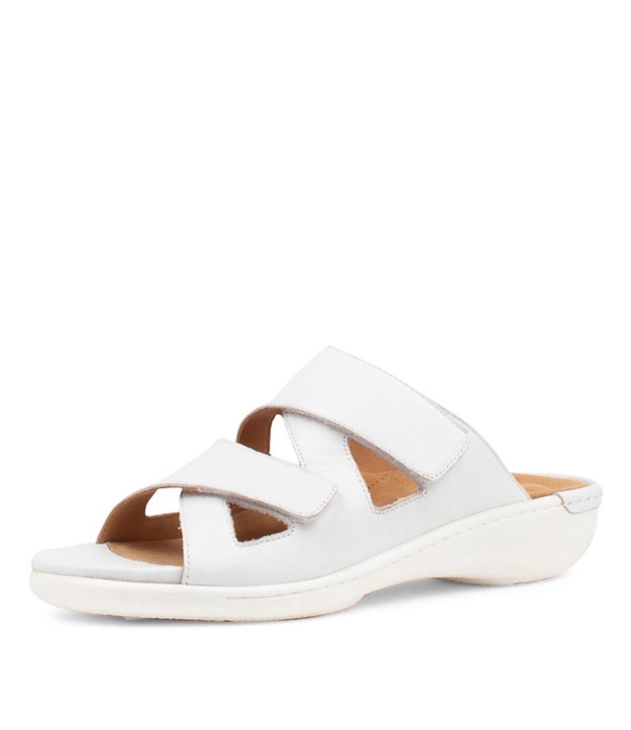 Shoes ZIERA | Bambii W White Leather Slides