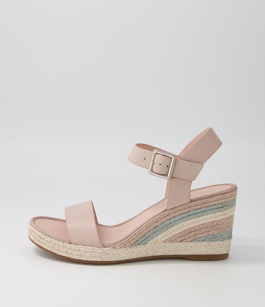 Shoes DJANGO & JULIETTE | Pakko Pale Pink Pastel Leather Espadrilles