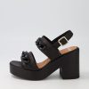 Shoes MOLLINI | Cookie Black Leather Sandals