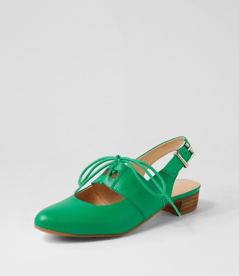 Shoes DJANGO & JULIETTE | Erens Bright Emerald Leather Mary Janes