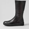 Shoes DJANGO & JULIETTE | Tyrese Black Leather Calf Boots