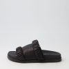 Shoes TOP END | Resky Black Leather Slides