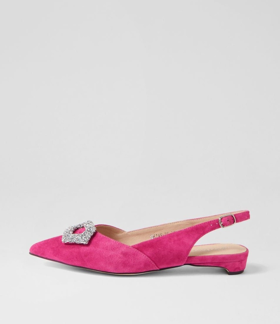 Shoes DIANA FERRARI | Dejas Fuchsia Suede Flat Shoes