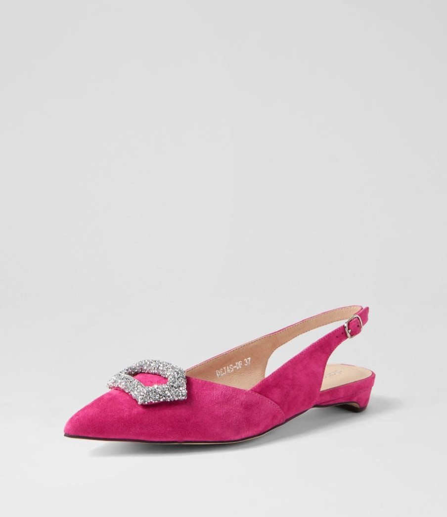 Shoes DIANA FERRARI | Dejas Fuchsia Suede Flat Shoes