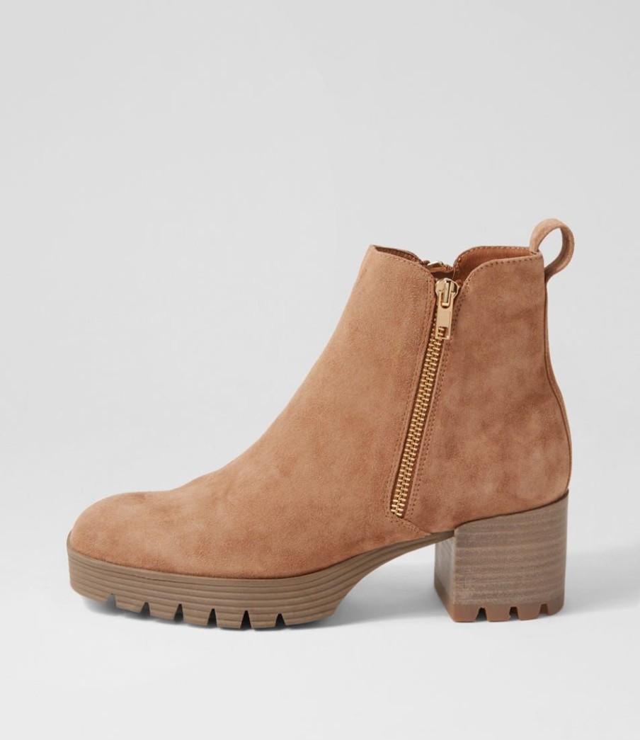 Shoes DJANGO & JULIETTE | Dinis Light Choc Suede Ankle Boots