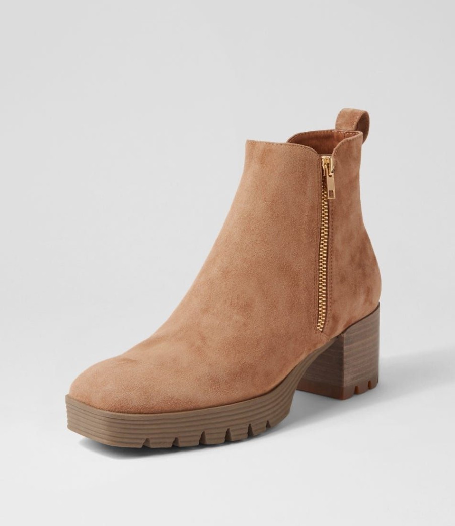 Shoes DJANGO & JULIETTE | Dinis Light Choc Suede Ankle Boots