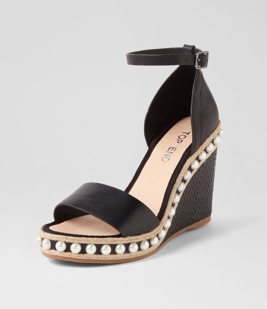 Shoes TOP END | Epra Black Leather Sandals