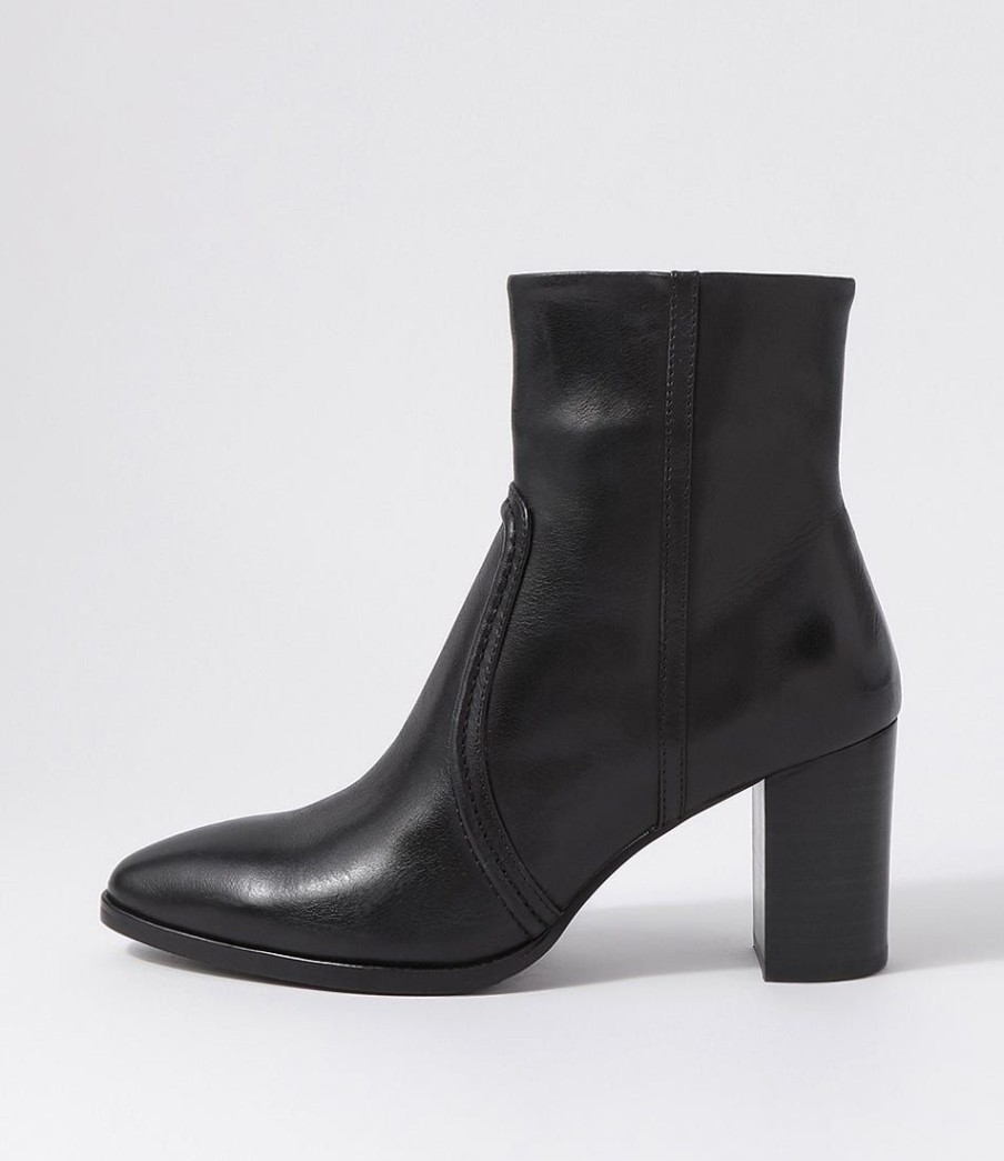 Shoes DJANGO & JULIETTE | Anahi Black Leather Ankle Boots