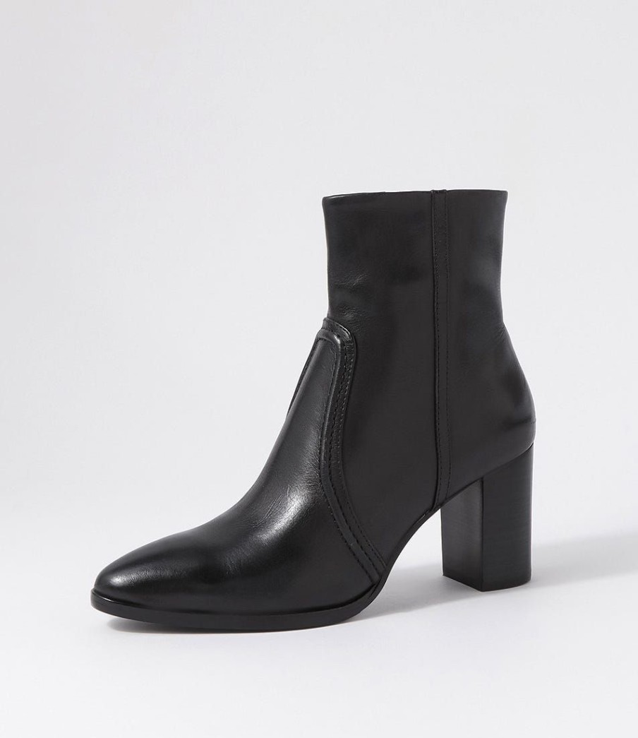 Shoes DJANGO & JULIETTE | Anahi Black Leather Ankle Boots