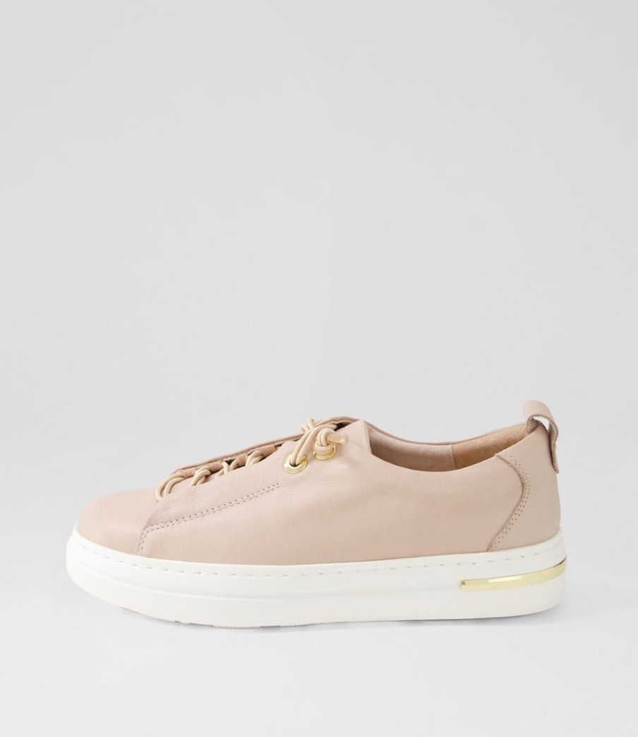 Shoes DJANGO & JULIETTE | Wattel Rose White Leather Sneakers