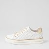 Shoes DJANGO & JULIETTE | Yoyo White Gold Leather Sneakers