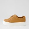 Shoes DJANGO & JULIETTE | Sippu Dark Tan White Leather Sneakers