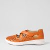 Shoes ZIERA | Sachet Xf Orange Leather Flat Shoes