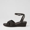 Shoes DIANA FERRARI | Honour Black Woven Leather Sandals