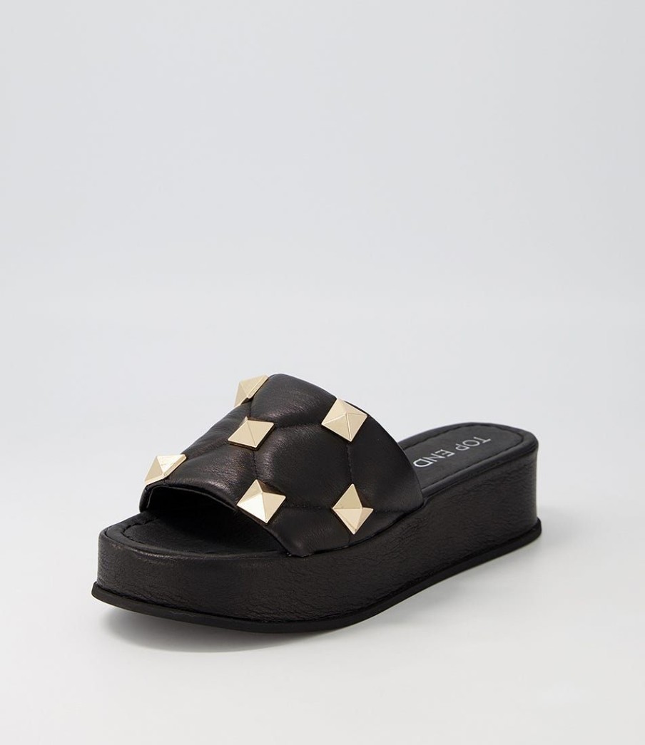 Shoes TOP END | Zuma Black Leather Slides