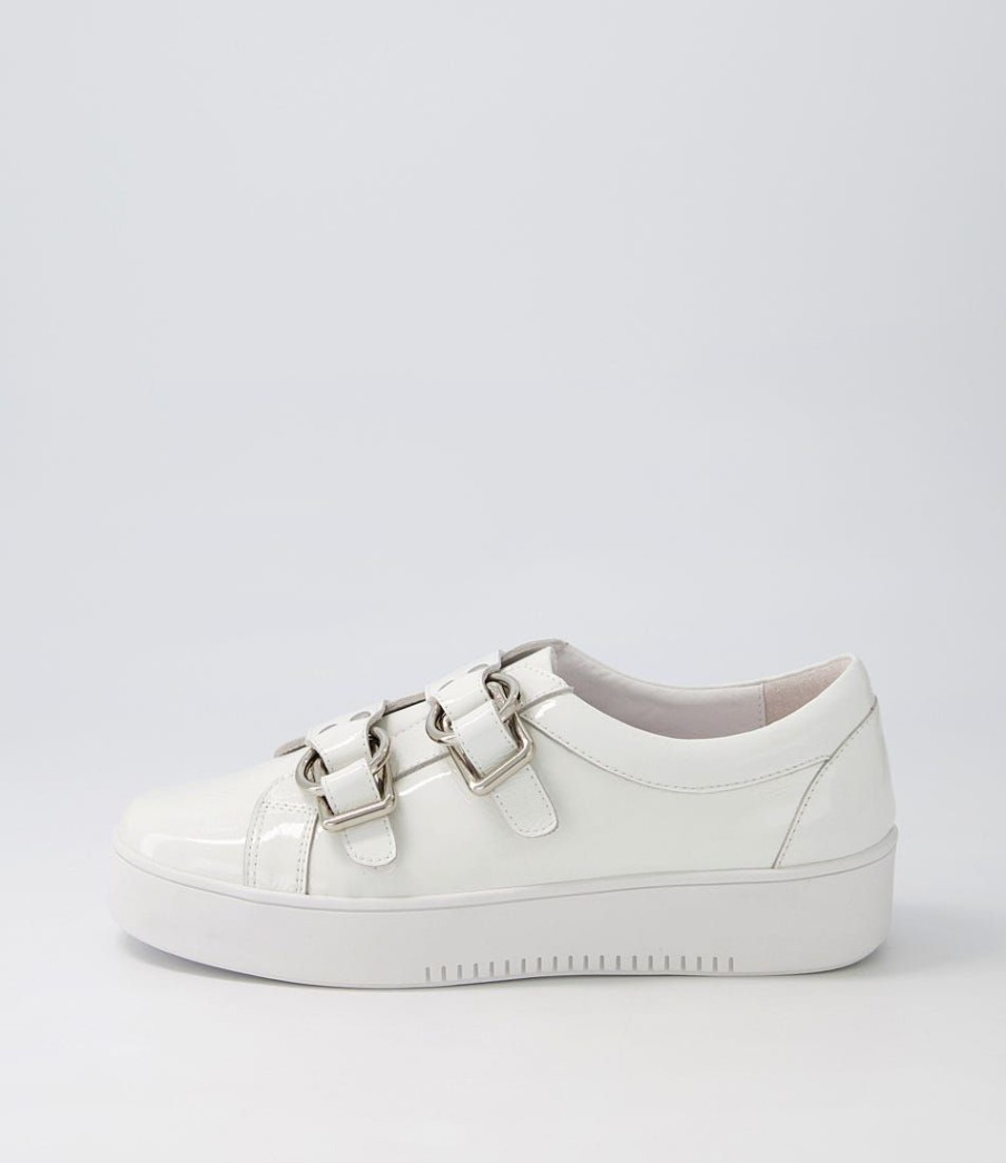 Shoes TOP END | Lemuna White Patent Leather Sneakers