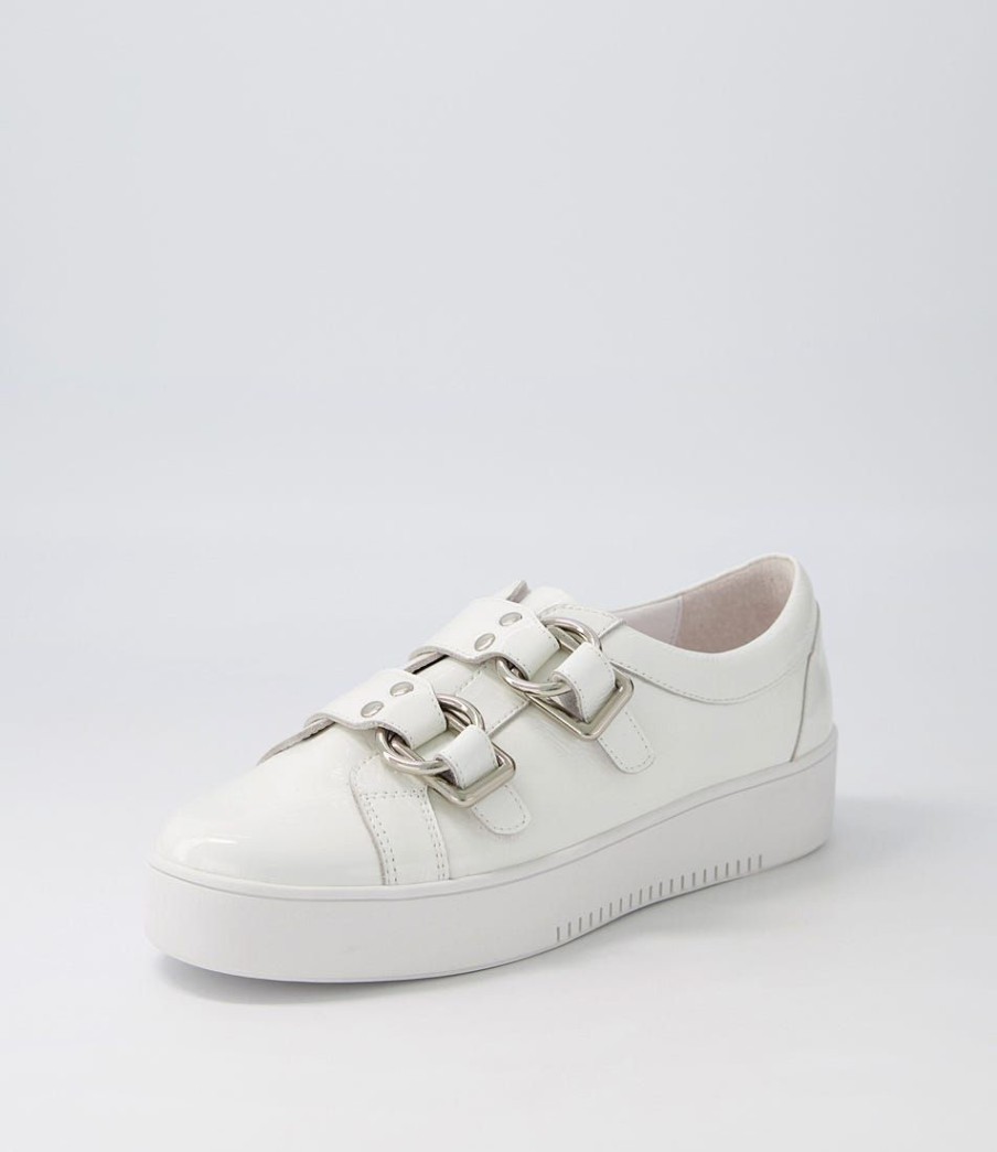 Shoes TOP END | Lemuna White Patent Leather Sneakers