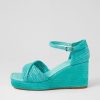 Shoes DJANGO & JULIETTE | Cotton Emerald Synthetic Raffia Sandals