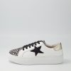 Shoes ALFIE & EVIE | Mabel White Brown Animal Leather Sneakers