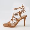 Shoes MOLLINI | Myrace Dark Tan Leather Sandals