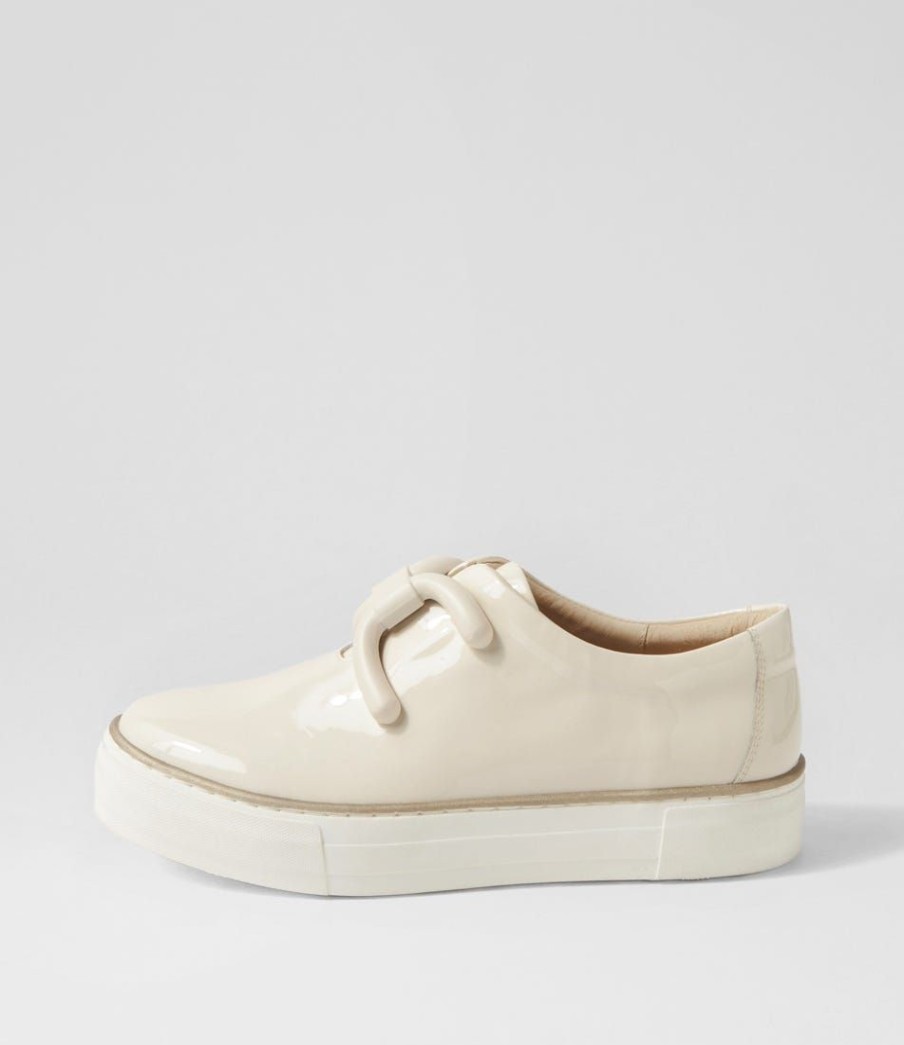 Shoes DJANGO & JULIETTE | Filpyz Ivory Patent Leather Sneakers