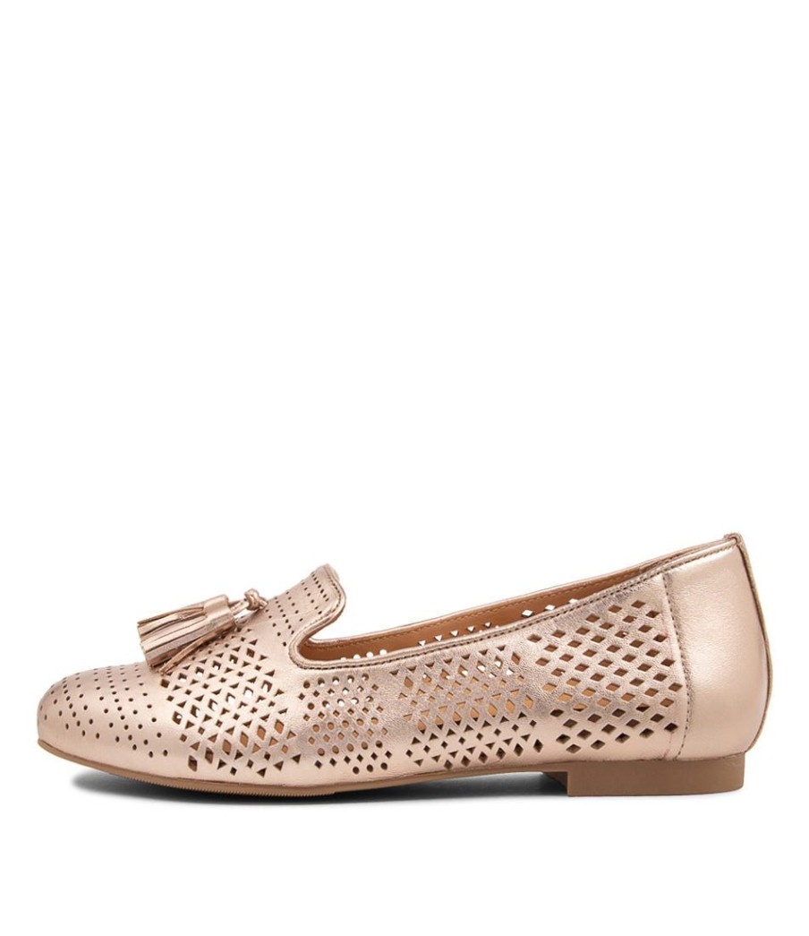 Shoes ZIERA | Cambe Xf Pale Rose Gold Leather Loafers