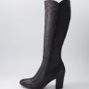 Shoes DJANGO & JULIETTE | Lonson Black Leather Knee High Boots