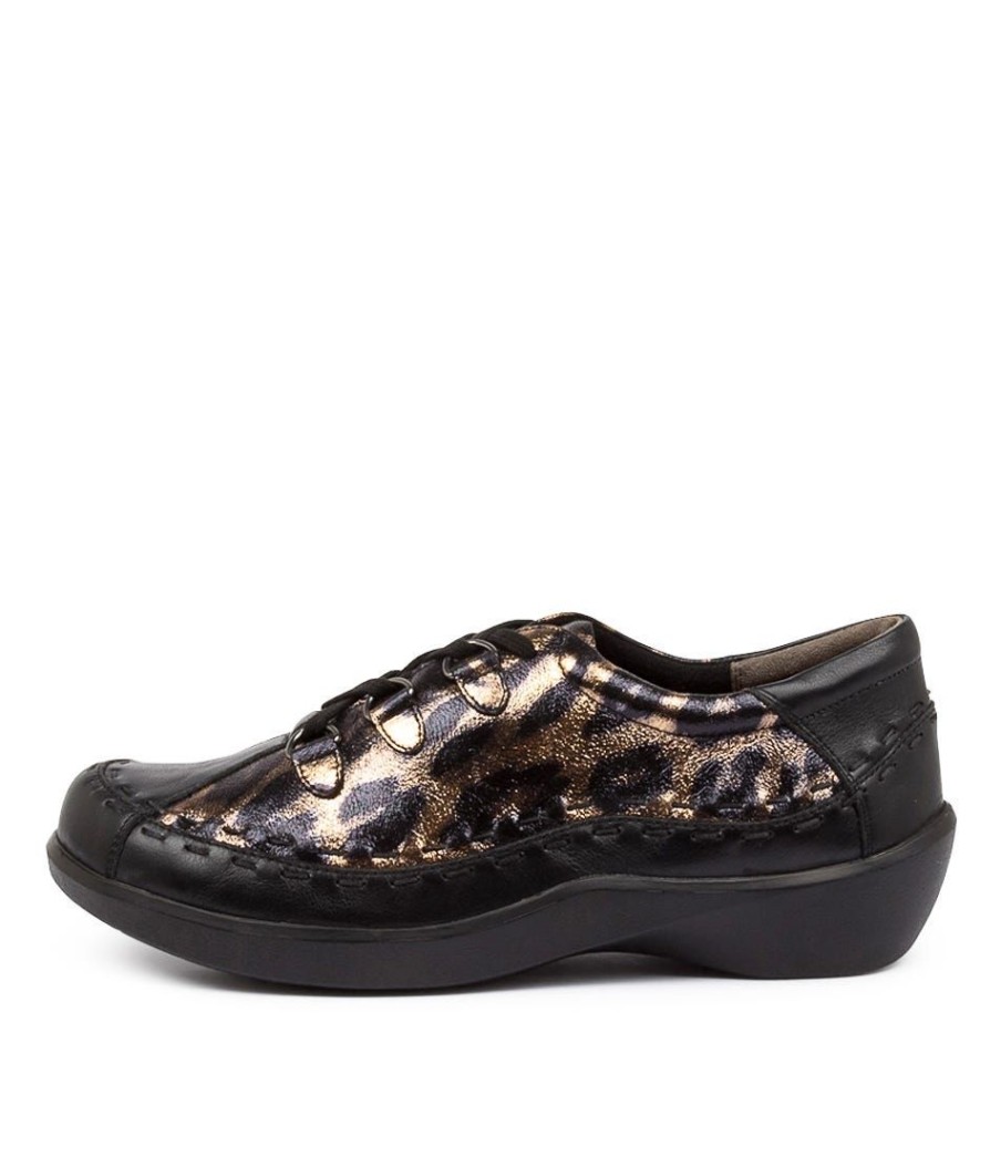 Shoes ZIERA | Allsorts Xw Blk-Ocelot Le