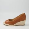 Shoes ZIERA | Whispa W Tan Leather Espadrilles