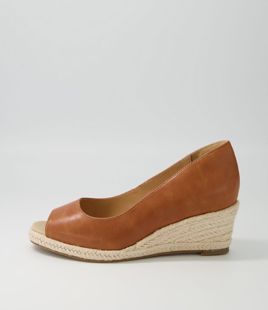 Shoes ZIERA | Whispa W Tan Leather Espadrilles